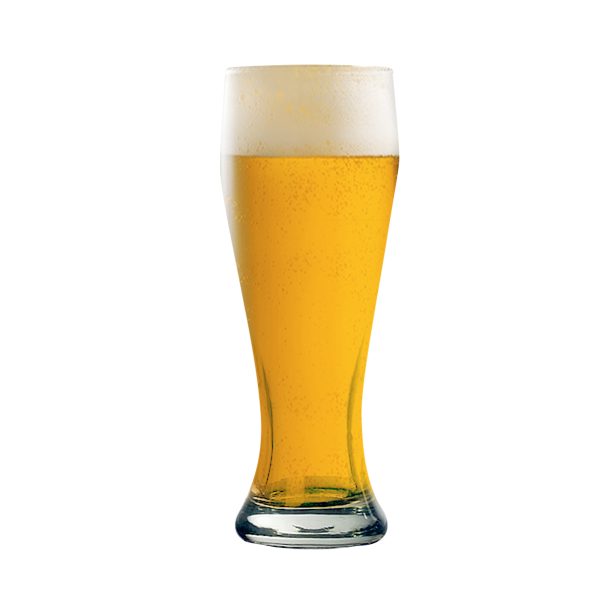 Slender Hourglass Shaped Beer Glass