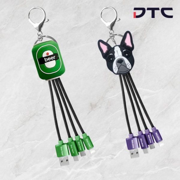 customised 3-in-1 led charging cable