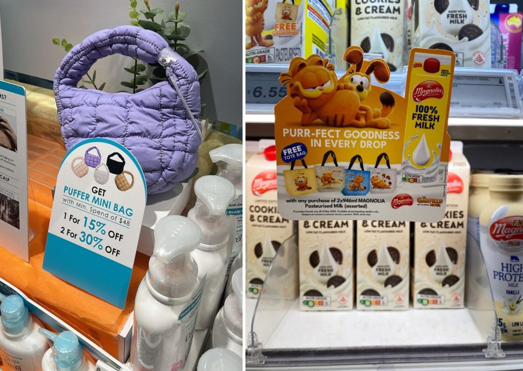 Welcia and Garfield tote bag gwp promotions