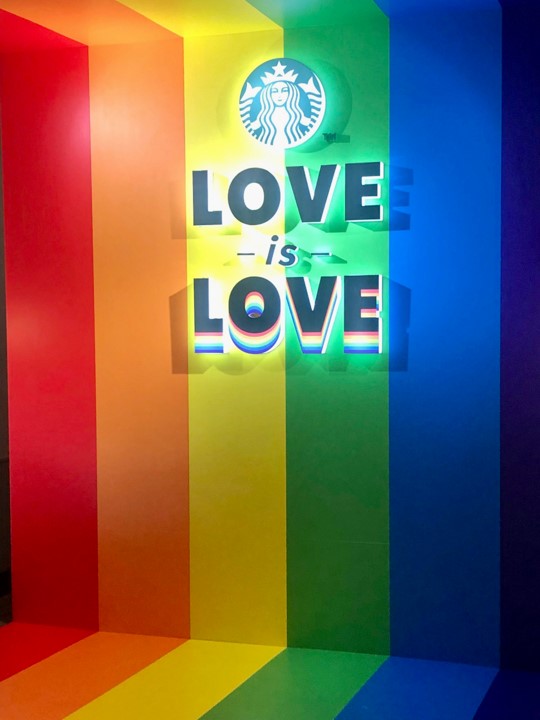 Starbucks Pride Month Photo Booth backdrop