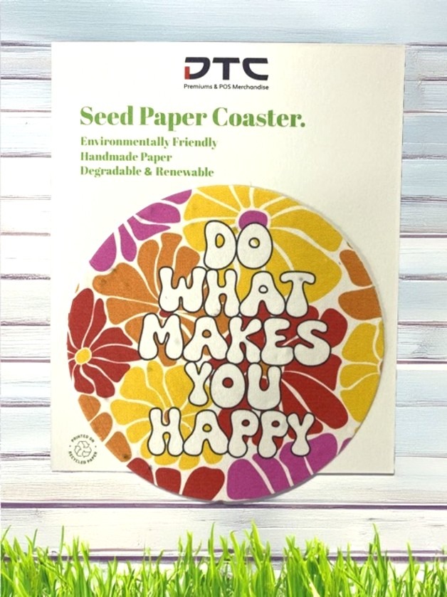 DTC World seed paper coaster