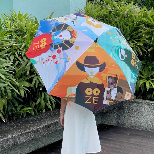 OOZE brand umbrella customised promo merchandise