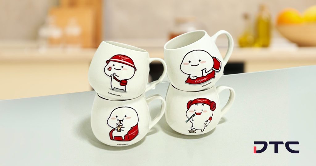 Colgate x Quby Mugs promotional gifts
