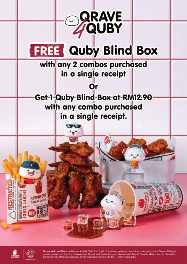 4 FIngers x Quby blind box promotion in Malaysia