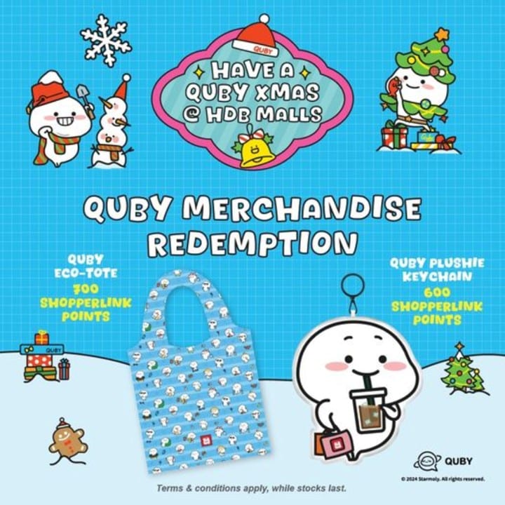 Quby merchandise redemptions at HDB malls