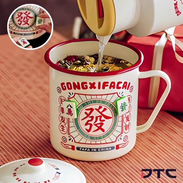 Large Enamel Cup With Magnet Icon