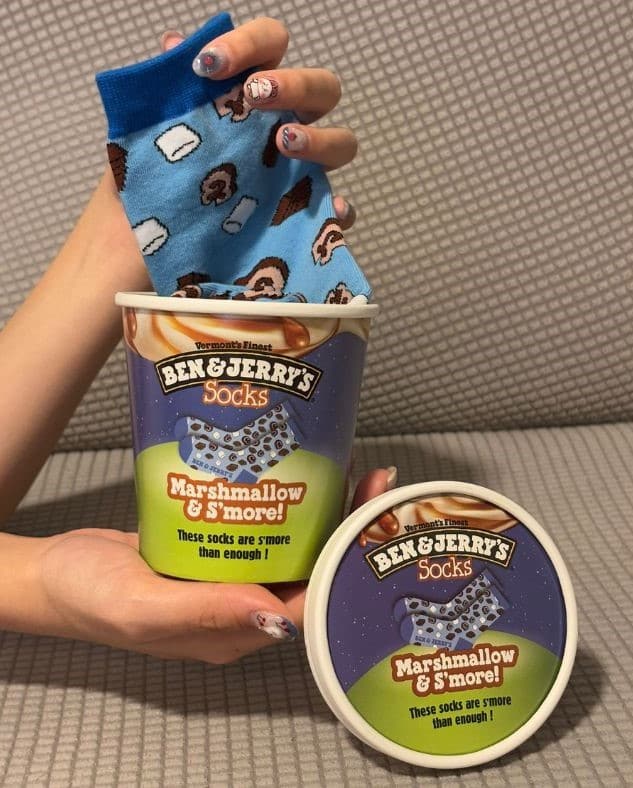 Ben & Jerry's socks - customised gwp
