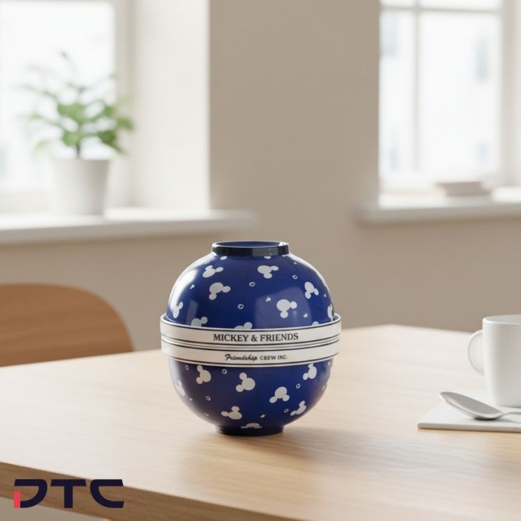 Disney Mickey Bowl Plate Set on a table