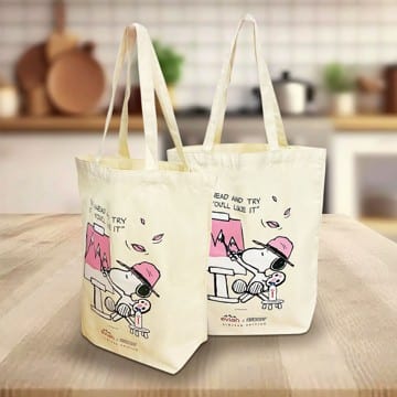 Evian x Snoopy tote bag