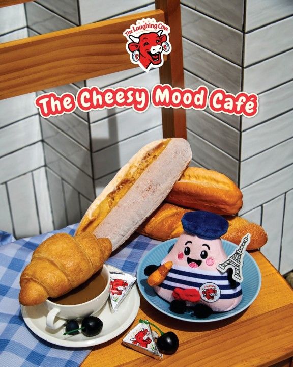 The Laughing Cow Malaysia - social media post on Cheerful Monsieur Croissant
