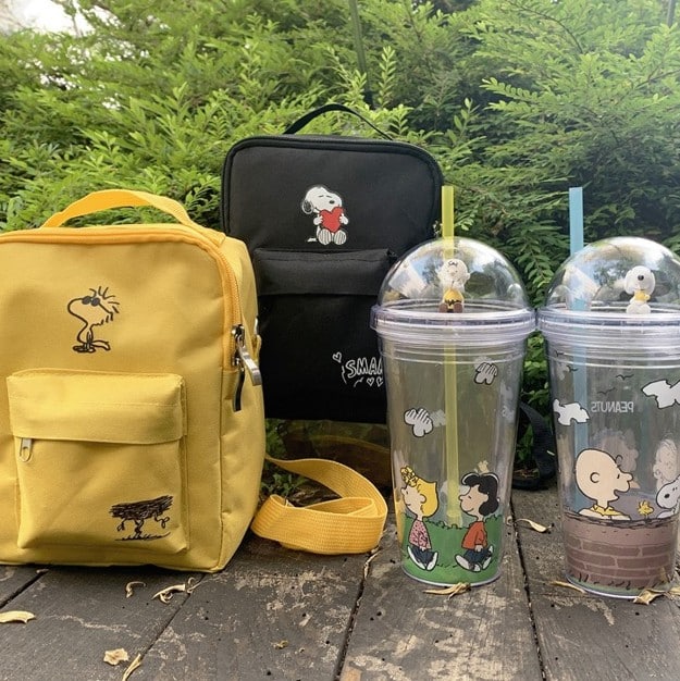 Tote bags and glassware