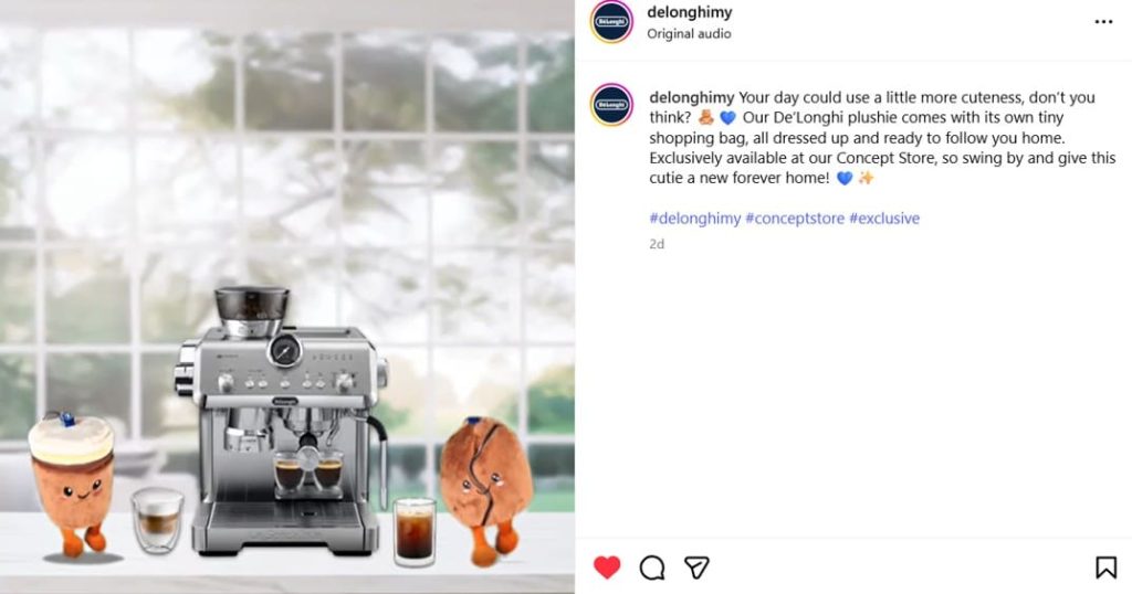 De'Longhi Plush Foldable Bag campaign at Concept Store