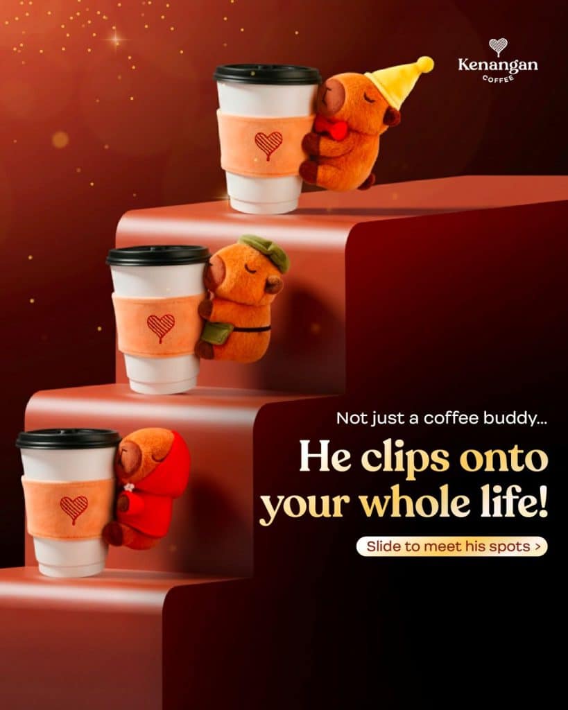 Kenangan Coffee Capybara Cup Sleeves - 3 designs