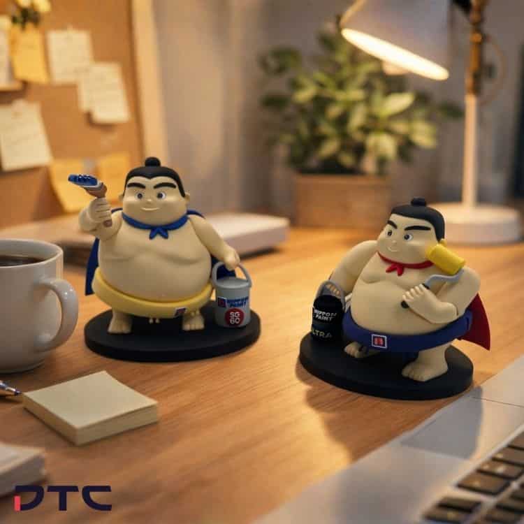 Premium sumo desk ornaments created as corporate event gifts to enhance brand recall in office environments.