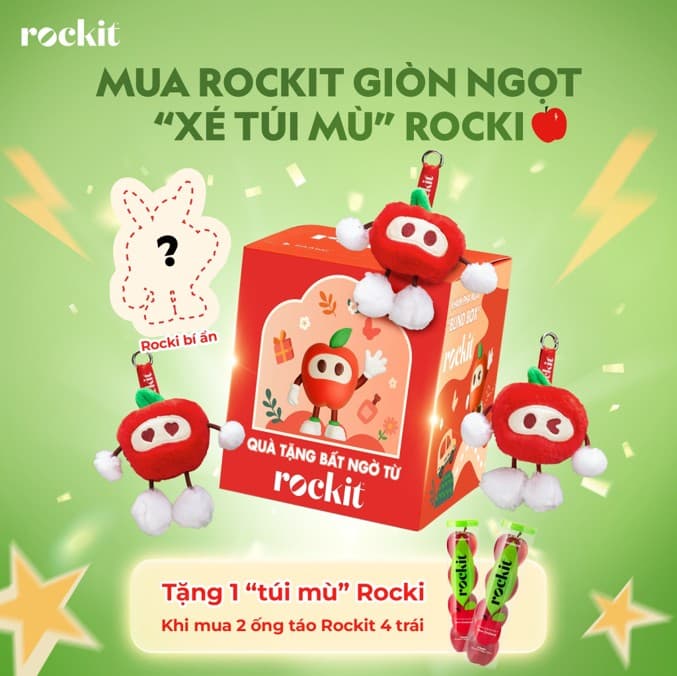 Blind box plush keychain developed for Rockit Apple Vietnam promotion