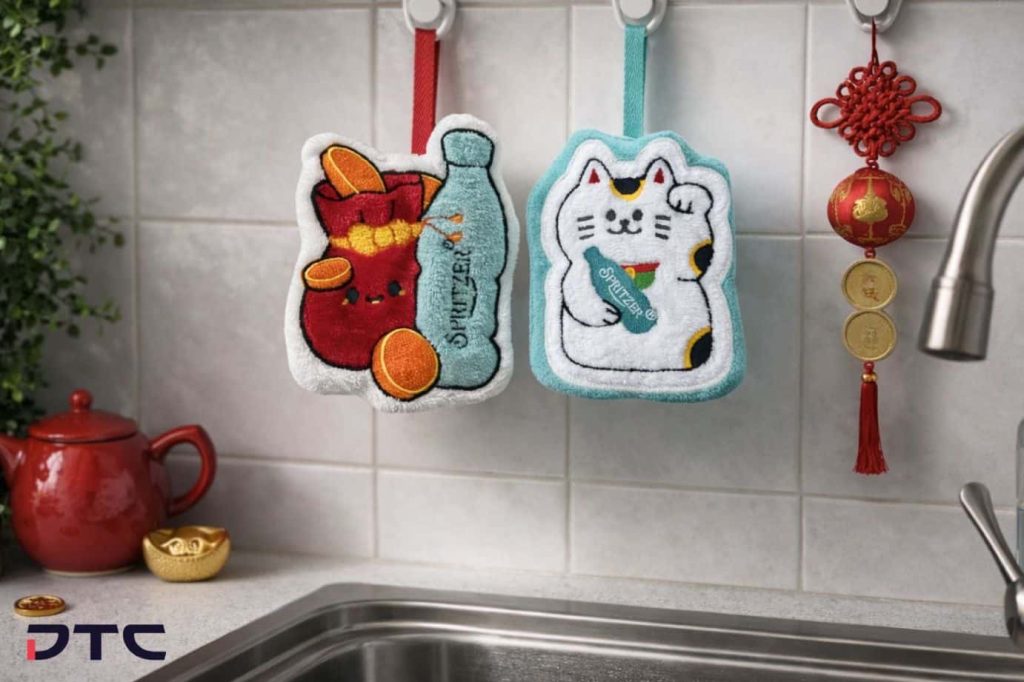 Festive hand towels created for Spritzer Chinese New Year campaign