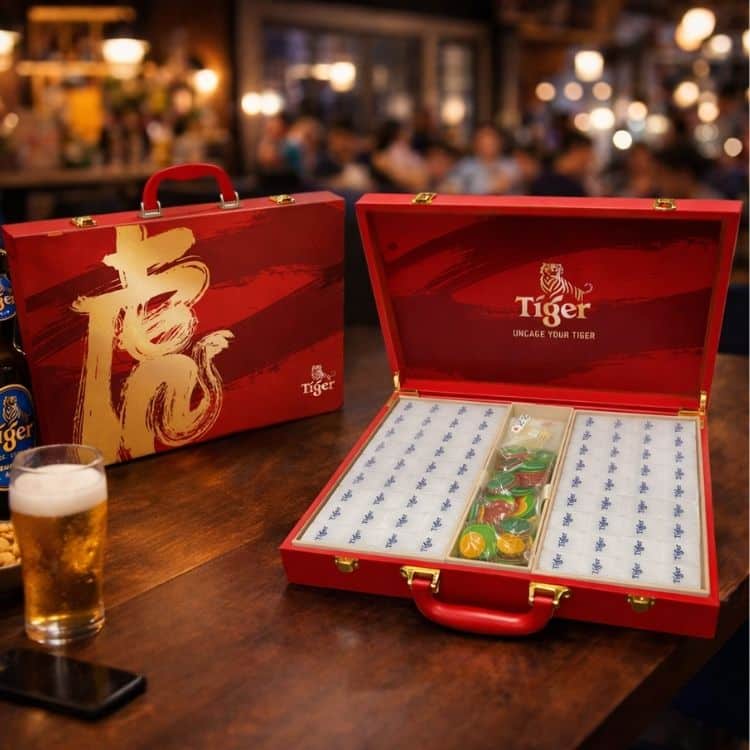 Tiger Beer custom mahjong set Chinese New Year 2026 festive campaign merchandise