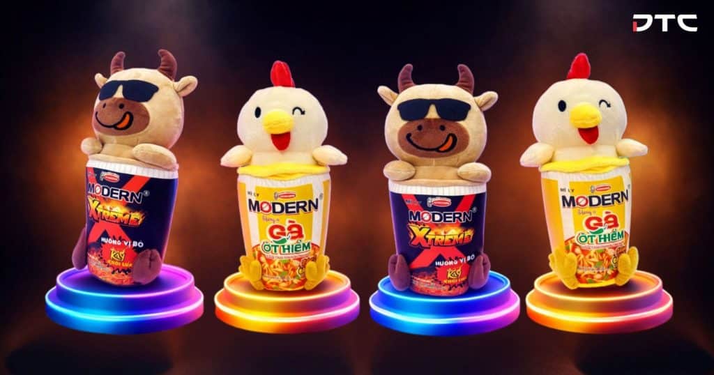 Acecook Vietnam Mi Ly Modern instant cup noodles custom plush promotional merchandise