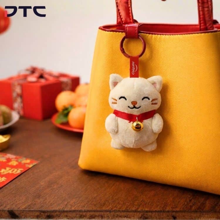 Lucky Meow plush keychain for Colgate CNY Malaysia promotion