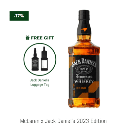 Jack Daniel’s branded luggage tag featured in online promotional communication