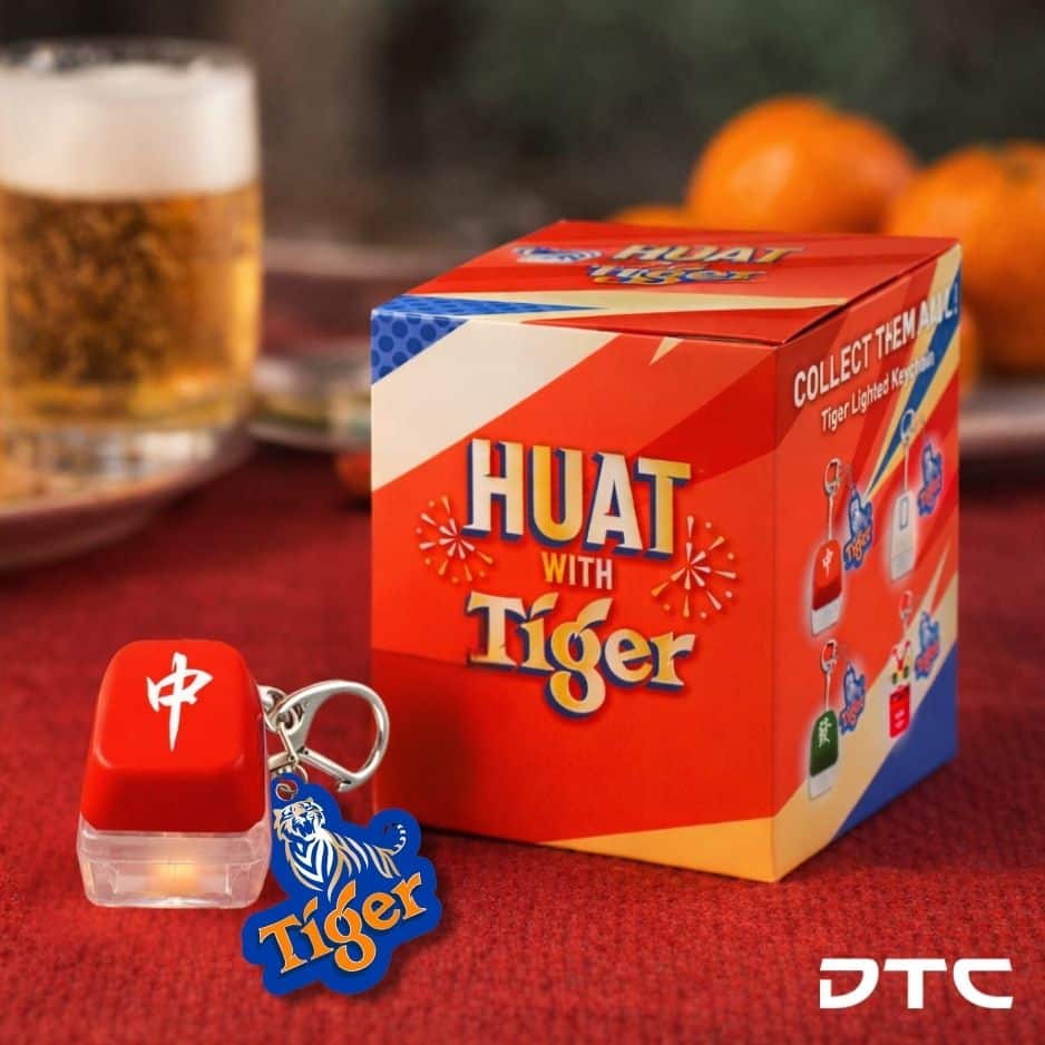 Tiger Beer lighted keychain blind box collectibles created for Chinese New Year 2026 campaign