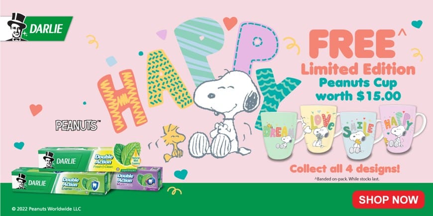 Darlie x Peanuts Mugs GWP