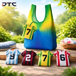 Jersey Shaped Foldable Tote Bag
