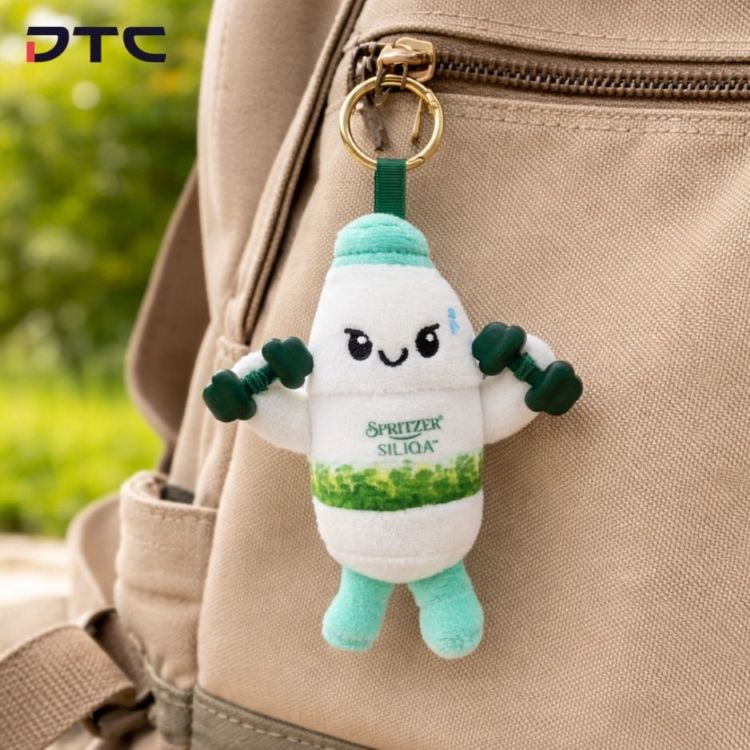 Siliqa Squad custom plush toy with fitness dumbbell theme representing bone strength