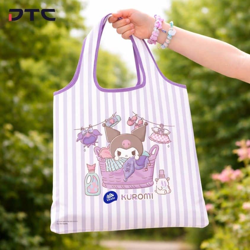 Vinda My Melody Kuromi foldable bag promotional merchandise campaign design
