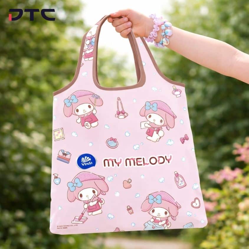 My Melody foldable shopping bag promotional merchandise lifestyle image