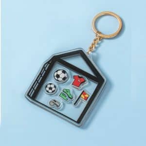 custom shaker acrylic keychain_football themed
