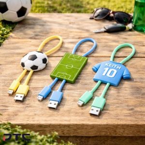 football themed cable strap