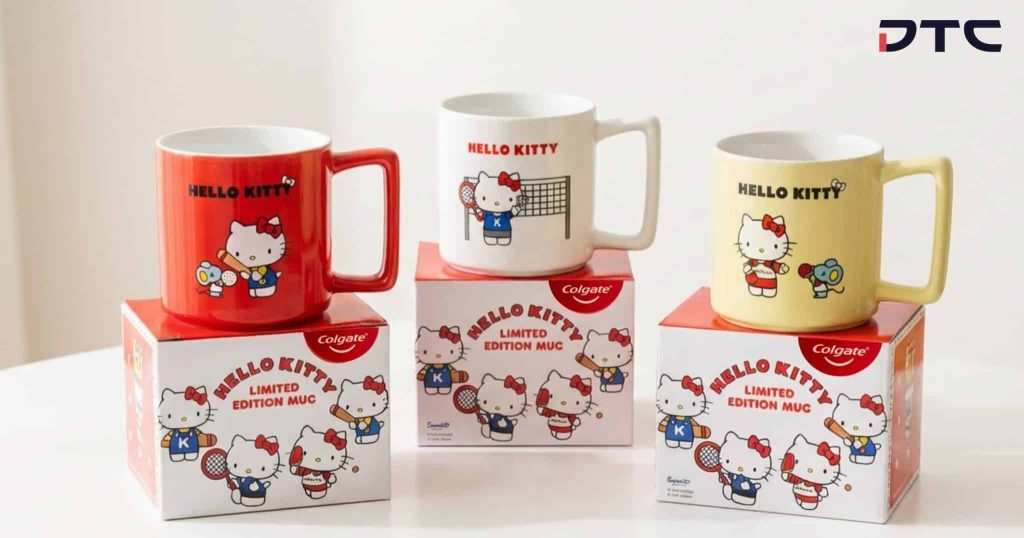 Hello Kitty mug with packaging for gift with purchase promotions Malaysia