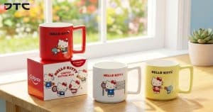 Hello Kitty mug licensed character gift Malaysia produced for Colgate gift with purchase promotion