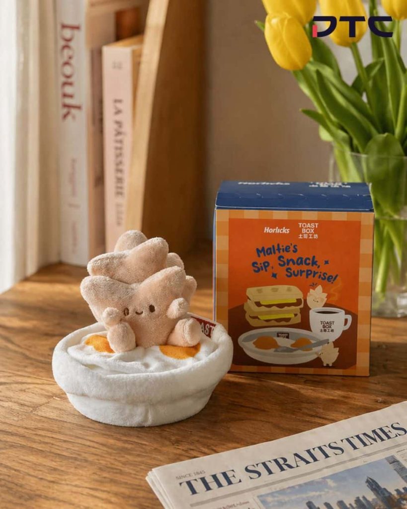 Horlicks plush blind box design promotional merchandise lifestyle display