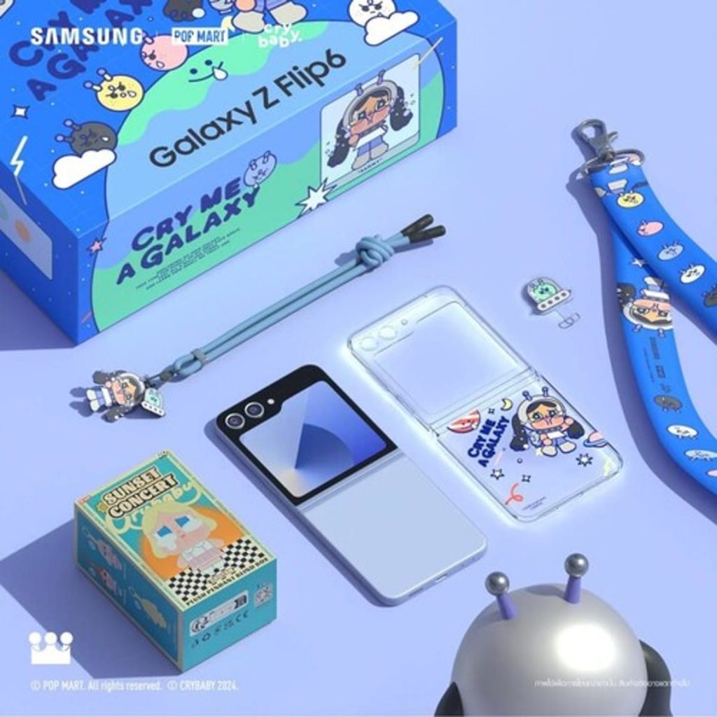Samsung x Pop Mart CRYBABY blind box promotion for Galaxy Z Flip6 launch in Thailand
