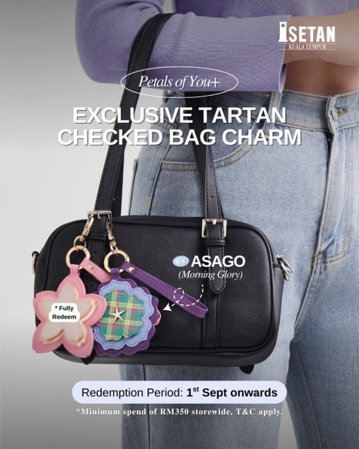 Collectible floral bag charm designed for Isetan Kuala Lumpur retail campaign and customer redemption programme