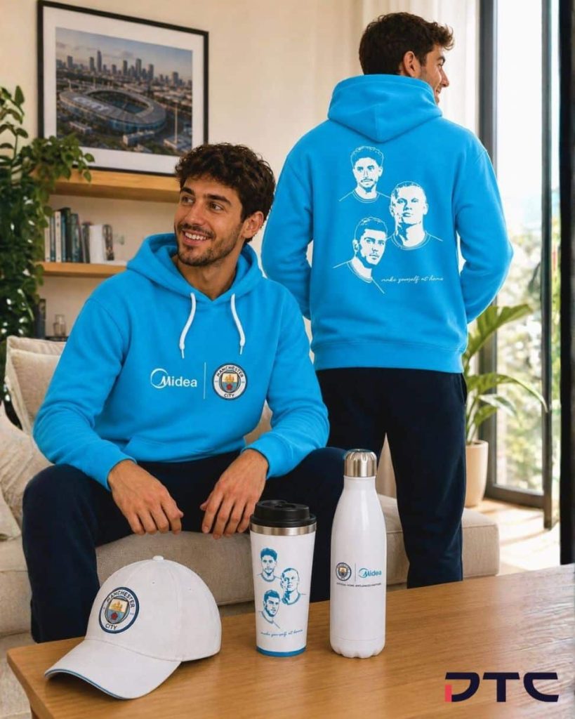 Midea ManCity promotional merchandise: Hoodie, Cap, Tumbler, Water Bottle