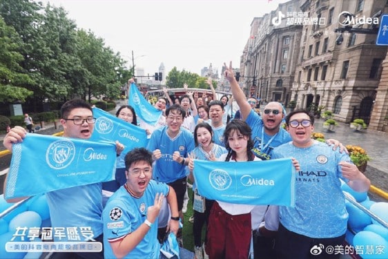 Midea ManCity sports towels used at event