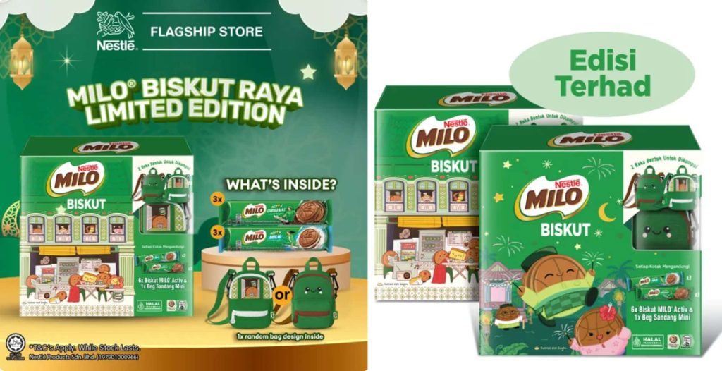 Milo Biscuits on-pack gwp - Milo mini bag Raya promotion
