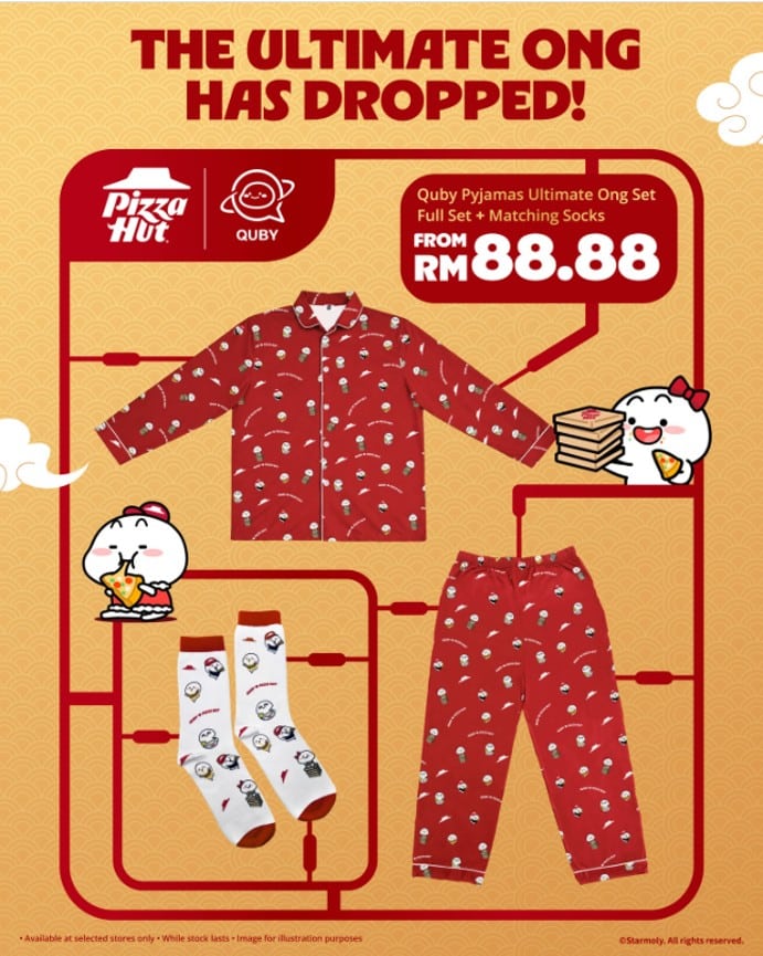 Pizza Hut Quby-pyjamas and socks campaign in Malaysia