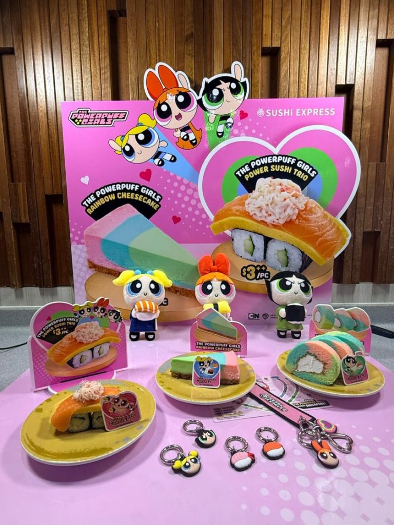 Powerpuff Girls licensed merchandise event display for Sushi Express campaign
