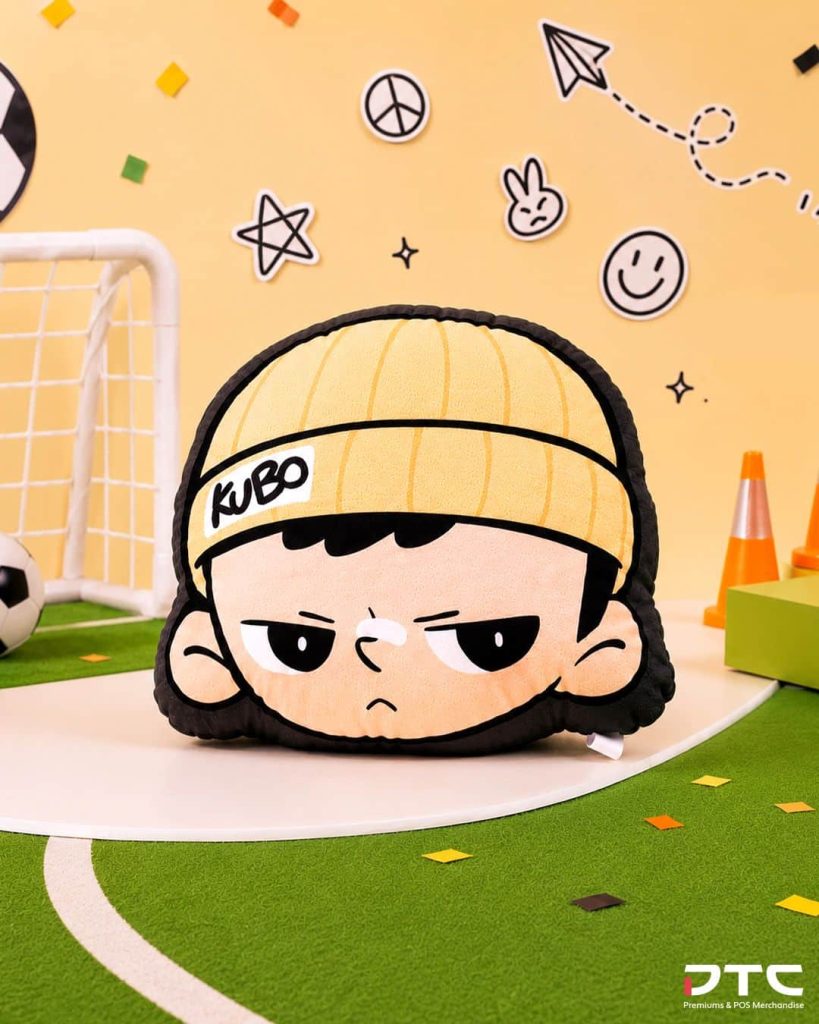 KUBO cushion merchandise produced for the 100PLUS x POP MART collaboration