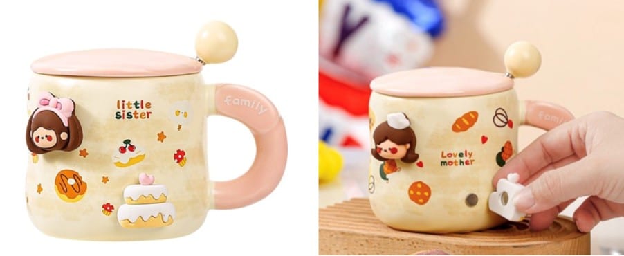 custom ceramic mug with 3D icon - gwp gift in Malaysia