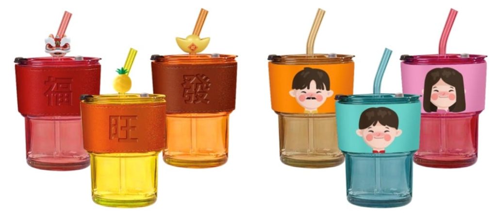 custom glass tumbler with straw - gwp gift in Malaysia