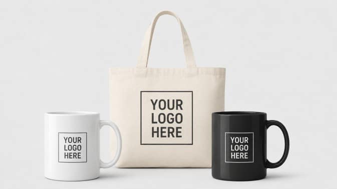 generic logo printing on merchandise