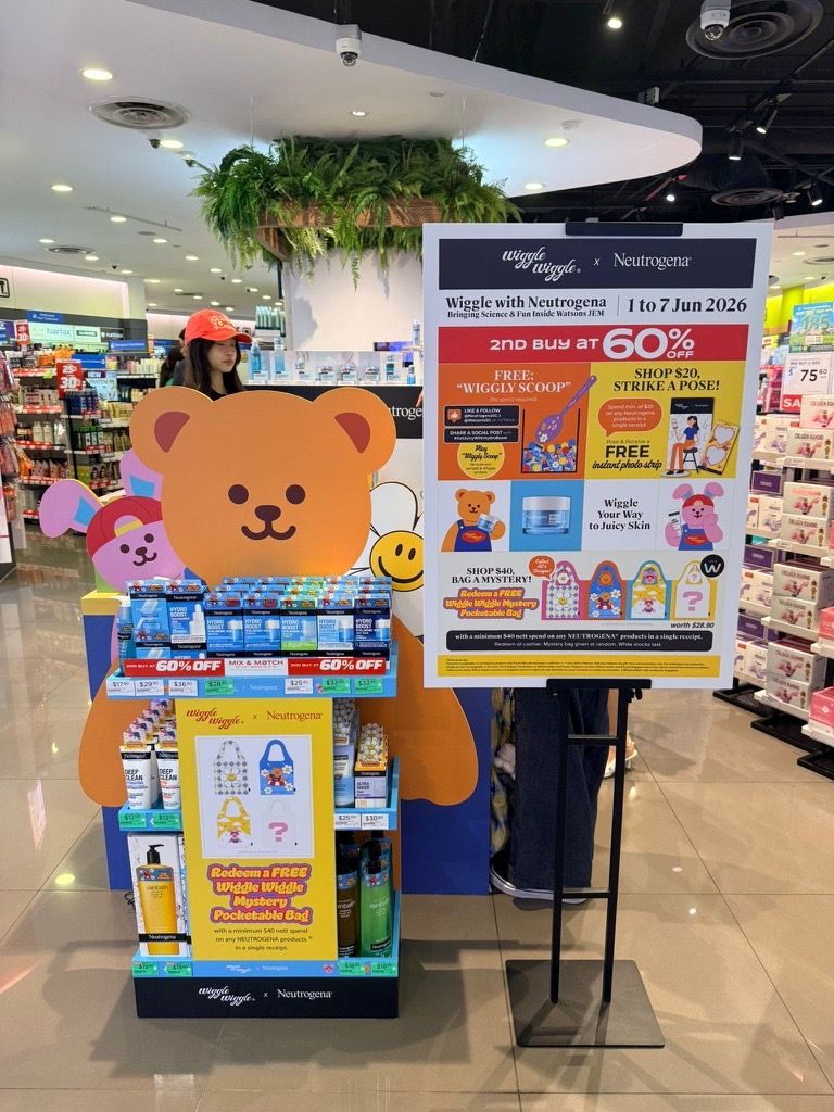 Neutrogena x Wiggle Wiggle campaign at Watsons