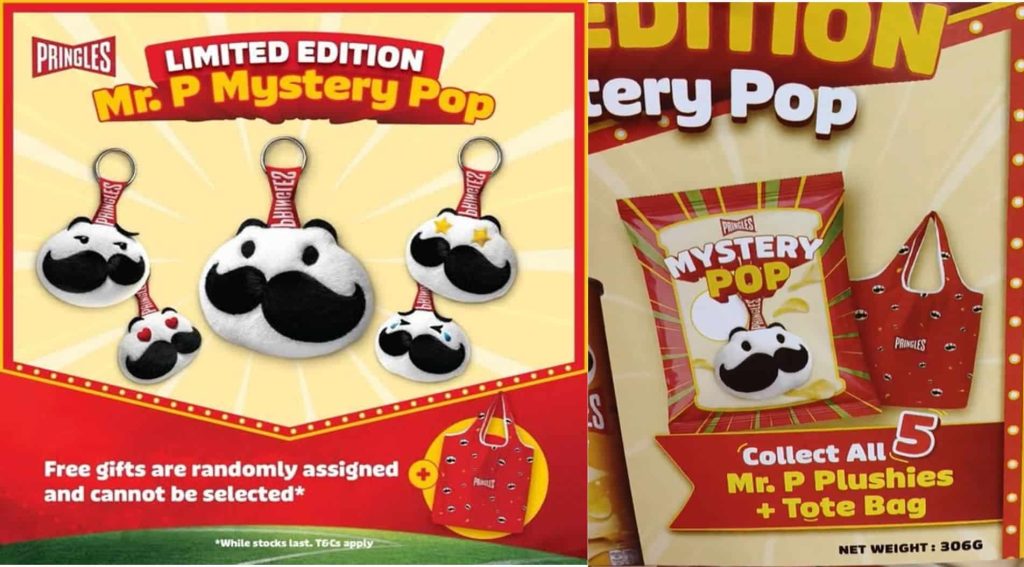 Pringles Mr P Plushies + Tote Bag gift-with-purchase campaign in Malaysia