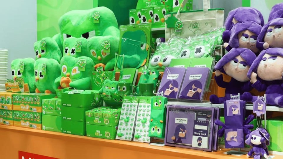 Duolingo merchandise at Miniso in China