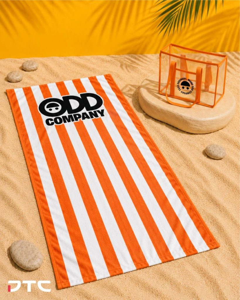 Odd Company custom beach towel created for event activations